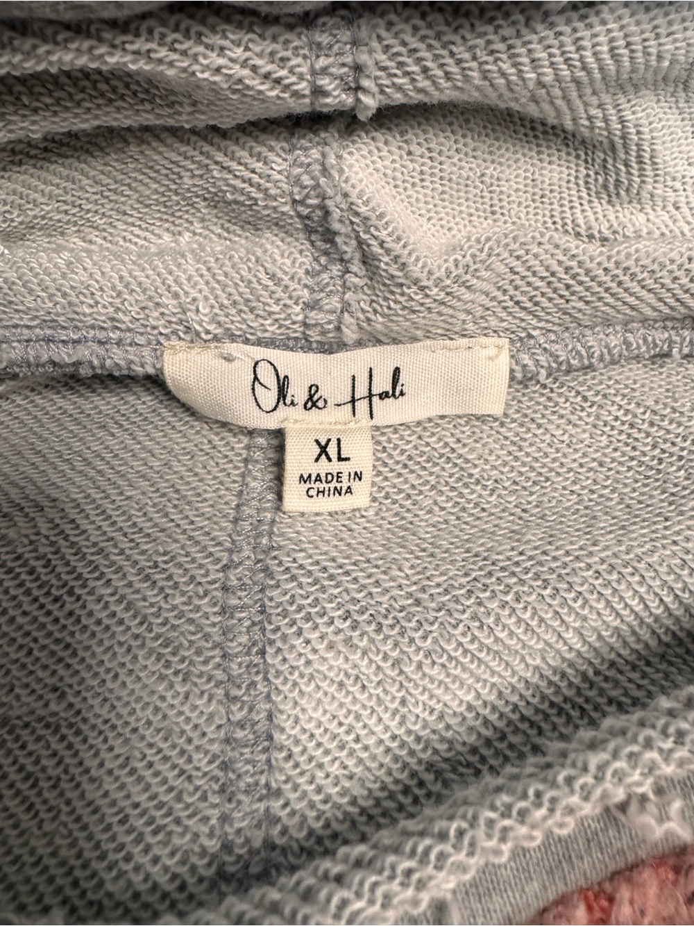 Oli & Hali Washed Knit Mixed Hoodie Vtg 80’s Style Oversized Beach Patchwork XL - Picture 5 of 9